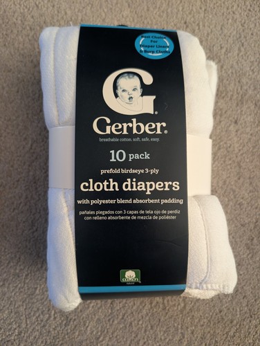 Gerber pack prefold white - gerber,