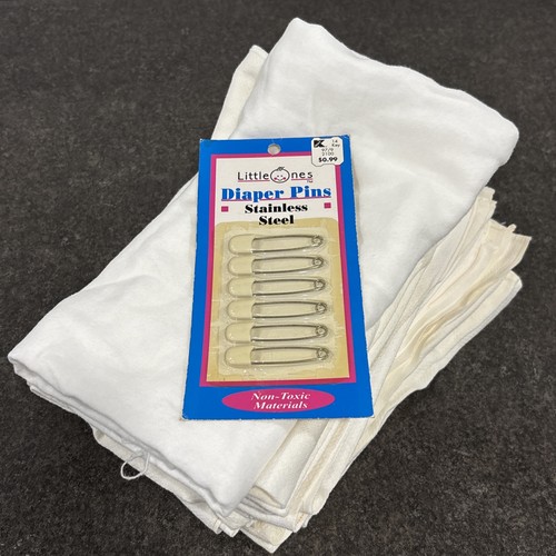 Vtg prefold cloth baby diapers - vtg,